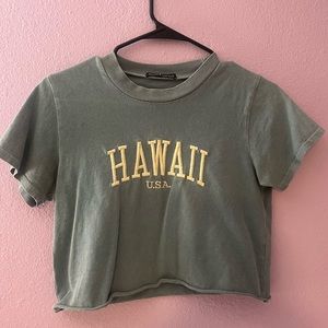 brand melville cropped t-shirt (hawaii u.s.a.)
